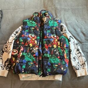 H&M Kids Multicolor Superhero Puffer Jacket